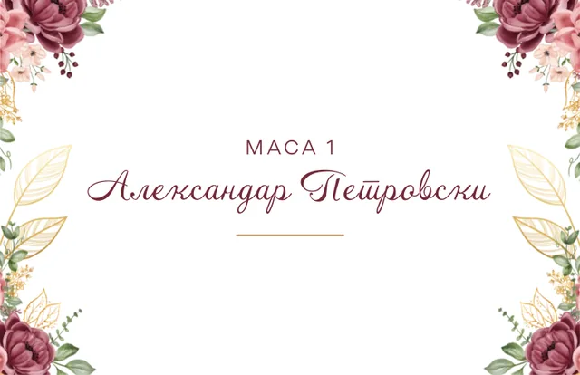 Картичка за место, рамна